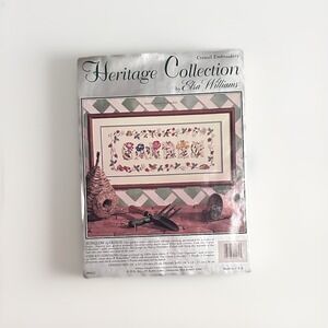 JCA Sunglow Garden Crewel Embroidery Kit Elsa Williams Open/complete